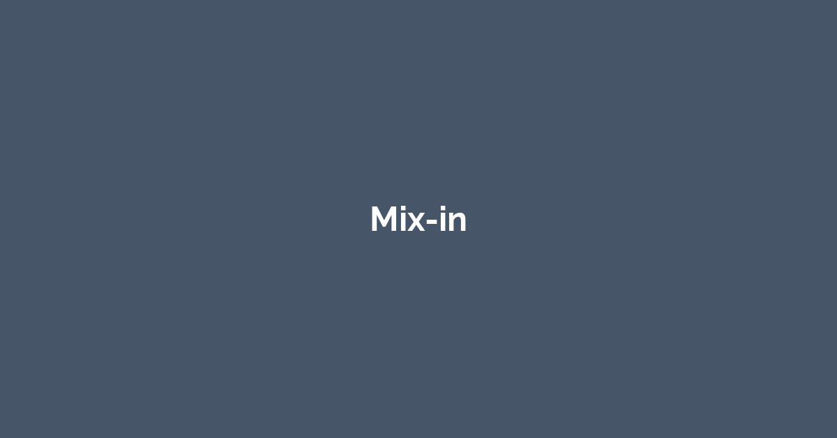 Stratégie mix-in