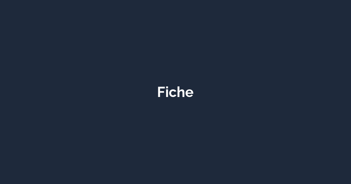 Fiche identité entreprise